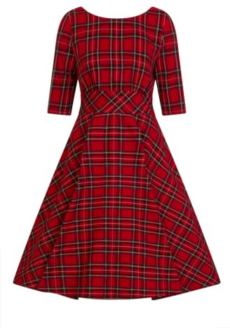 Hell Bunny Irvine 50s Dress Frauen Mittellanges Kleid rot