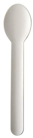 Papstar Löffel, Papier pure 15,5 cm weiss 88067 Papierlöffel Einweglöffel, 1000 Stück
