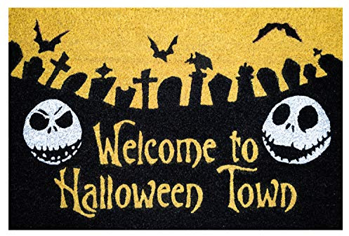 Grupo Erik Pesadilla Antes de Navidad Felpudo Entrada casa Fibra de Coco | DISNEY: Alfombra exterior Impermeable, Felpudos originales Antideslizantes, Regalos para Fans, Merchandising (40x60cm)