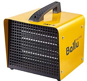 Ballu BKX-5 Keramik Heizlüfter Elektroheizer 2 Heizstufen 1800W/3000W Bauheizer mit Thermostat Elektroheizgebläse Heizstrahler Heizgerät - für Baustelle Haus Werkstatt Wohnung Garage Tragbar