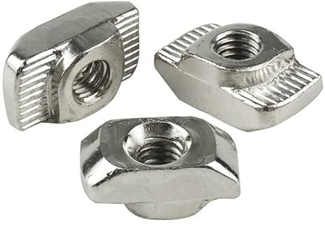 YEKIM Mutter aus Edelstahl M3 M4 M5 M6 M8 Hammerkopf-T-Nut-Befestigungselemente für T-Nutensteine ​​aus Kohlenstoffstahl 20 30 40-Serie Aluminiumprofil-Extrusion Befest Mutter