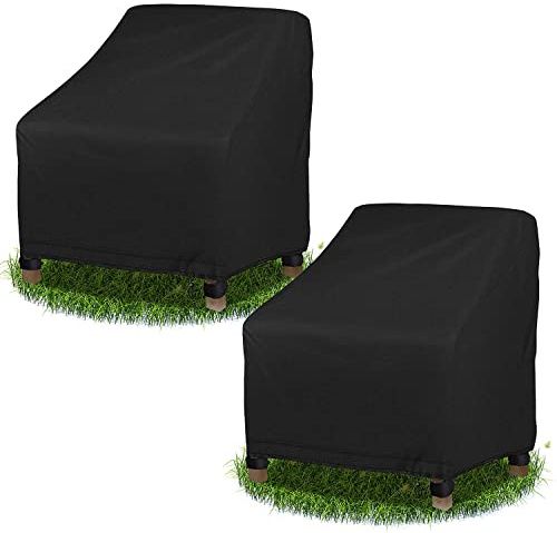 KAYBTNT 2er Set Gartenstuhl Abdeckung, Schutzhülle für Gartenstühle, aus 420D Oxford Gewebe, Winterfest Wasserdicht UV-Beständig Gartensessel Abdeckung, Stuhlabdeckungen Outdoor,97 x 89 x 74cm
