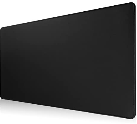 Game Mouse Pad Keyboard Pad for Computer Laptop Waterproof Mat Desk Pad with Anti-slip Rubber Base Large Rectangle Mouse Mat-Black 800x300x2MM