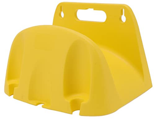 Wall Mounted Water Pipe Reel Hose Hanger Wall Mounted, Bracket Hose Storage Reel Holder Garden Hose Pipe Hanger for 20m Tube Winding Hose Accessories (Yellow)
