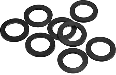 PATIKIL M20 Gummi Flache Unterlegscheiben 8 Pack 20mm ID 30mm AD Dichtungsringe Beilagscheiben Dichtring für Wasserhahn Rohrleitung Wasser Schlauch Befestigung Bolzen Schwarz