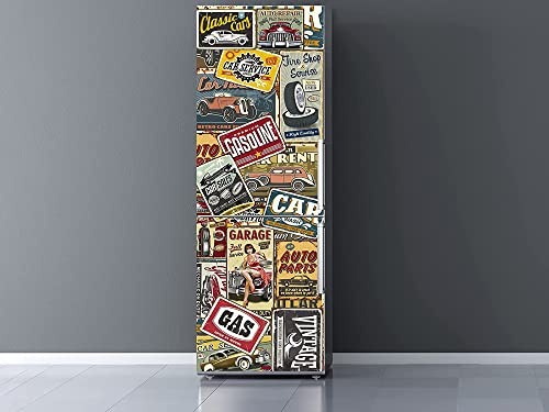 Oedim Vinile lucido Frigorifero Comic 185 x 60 cm | Adesivo resistente | Adesivi per frigorifero economici ed eleganti | Vinile Frigorifero