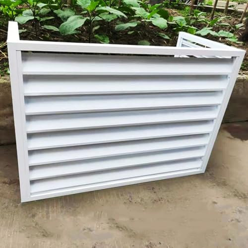 Cubierta multiusos aire acondicionado aleación de aluminio, prácticas persianas antirrobo, soporte de jardín aire acondicionado exterior, duradero, reducción de ruido, adecuado para jardines, balcones