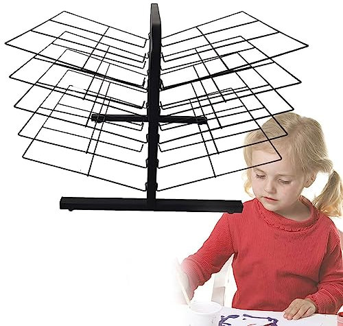 Tisch-Kunst-Trockenständer, Farb-Trockenständer für Schulen und Kunstclubs, 10/20 Regale, Metall, A3-Kunstwerk-Aufbewahrungsregal für das Malen im Klassenzimmer, 10 Schichten