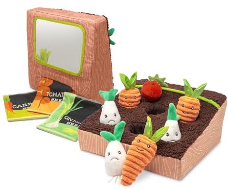 Boppy Learn and Grow Garden Toddler & Baby Toy - Plush Montessori-Inspired Garden Pretend Play Toys with Crinkly Seed Packs & Mirror, 0-18 Months