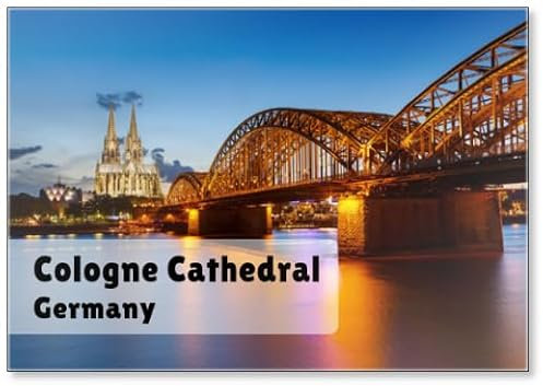 Kühlschrankmagnet Kölner Dom und Hohenzollernbrücke Deutschland Design 1