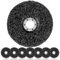 UVVRUR CSD - Lot de 7 disques de nettoyage grossiers - 125 mm - Pour meuleuse d'angle - Élimination de la rouille - Pour enlever la peinture, la rouille (noir, 7, moyen)
