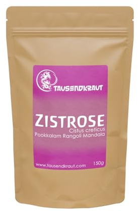 BIO Zistrose, Zitrosenkraut, Zistrose (Cistus) geschnitten für Mandala Zeremonien Premium Tausendkraut Qualität