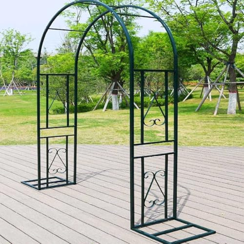 Arco Decorativo para Rosas Arco de jardín Resistente con Estructura de Metal para Rosas, de 140 a 340 cm de Ancho, Resistente al óxido, para Entrada de jardín, para Plantas trepadoras, enrej