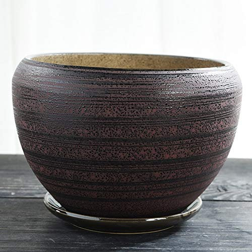 PUFAHAU Blumentopf Keramik Blumentopf Groß Extra Groß Mit Tablett Blumentopf Grüner Rettich Kreatives Zuhause Hängende Orchidee Persönlichkeit Fleischiger Kleiner Blumentopf -Sti(Style 3-Small)
