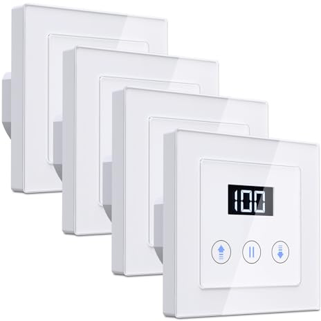 Allevoi Rolladenschalter Smart, Jalousieschalter Rolladen Zeitschaltuhr Kompatibel mit Alexa/Google Home, Prozentuale Steuerung, Benötigt Nullleiter