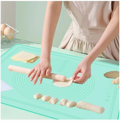 YZROHYI Tapete de Silicona Para Amasar Grande 70×50 cm,Tapete Reposteria Reutilizable,Tapete de Silicona Antiadherente,Estera para Pastelería,Alfombrilla Hornear,Baking Mat con Medida del Tamaño