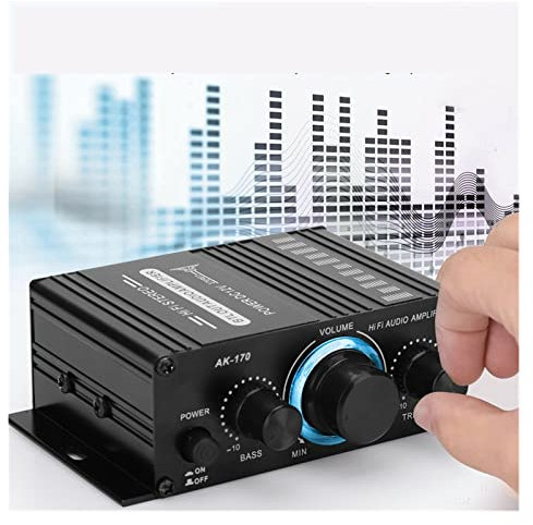 Amplificatore audio per auto, 400W 12V 2 canali Potente amplificatore di potenza stereo digitale HiFi Bass Amp 2 canali Car Sound Amplificador Home Theater Circuito compatto ad alta efficienza