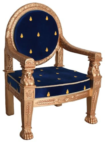 Lyxig Empire fåtölj Regency fåtölj, antik armstödsstol, mahogny mar427 Palazzo exklusiv