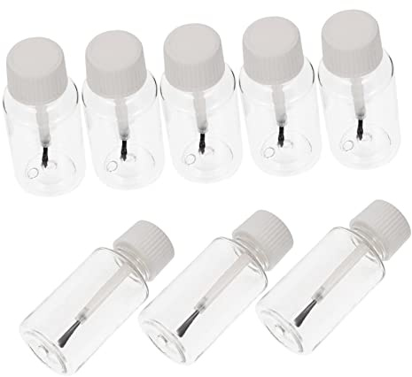 ARTSEWPLY 8St Åtta Stycken Nagellackflaskor med Borste Återanvändbara Pet Flaskor för DIY Nagellack och Vätskor Praktiska och för Resor och Förvaring