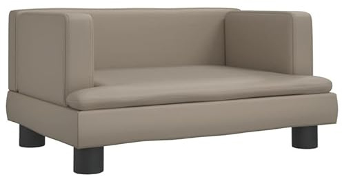 Eleganz Kindersofa Cappuccino-Braun 60x40x30 cm aus Kunstleder - Massives Kiefernholz & Kunststoff - Perfekt für Kinderzimmer & Wohnzimmer - Langlebig & Pflegeleicht