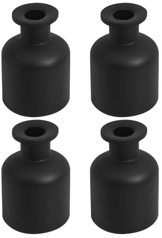 Amosfun 4piezas Difusor de Aroma sin Llama Frasco Difusor de Perfume Tarro de Almacenamiento de Varillas de Junco Botellas de Color Mate para Aromaterapia para Sala de Estar SPA y Proyecto
