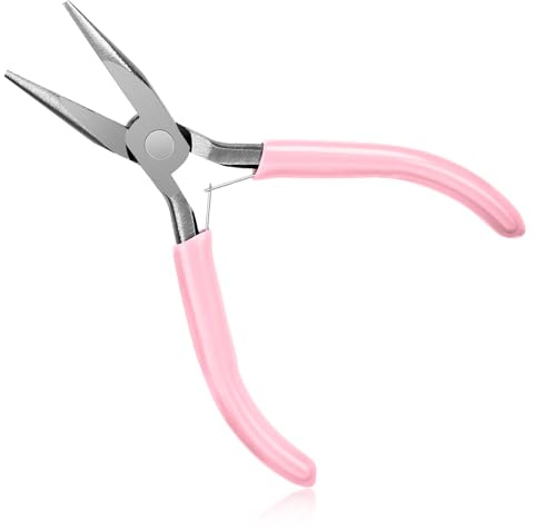 5 Inch Needle Nose Plier Mini Jewelry Pliers Super Precision Smooth Jaw Making Tools Comfort Grip Handle Craft Pliers for Jewelry Handle Supplies Wire Wrapping Gripping