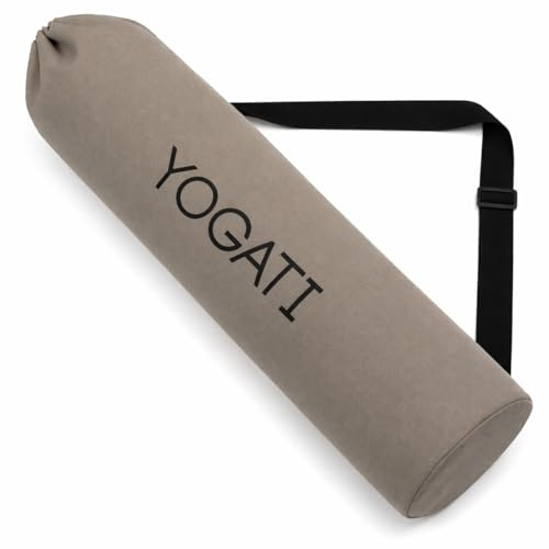 YOGATI® Yogamatten-Tasche | Große synthetische Baumwolle Yogamatten-Taschen für Damen und Herren mit verstellbarem Gurt | perfekt für Pilates und Übungsmatten | 19 x 80 cm Yoga- und