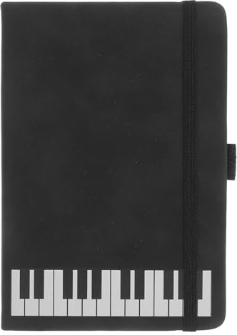 JEWEDECO A6 Musik Notizbuch mit Leeren Notenblättern und Pu Einband Tragbar und Glatt Schreibend für Musikliebhaber und Kreative Skizzen im Musikthema