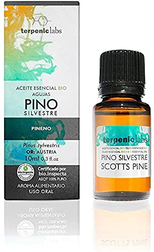 TERPENIC – Aceite Esencial de Pino Silvestre (Pinus sylvestris) - BIO – 10 ml – Uso Oral – Aroma alimentario fresco, verde y forestal