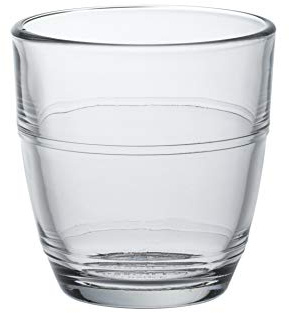Duralex 1015AB06A0111 Gigogne Trinkglas, Wasserglas, Saftglas, 90ml, Glas, transparent, 6 Stück
