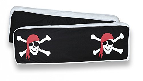 Rückenkissen-Set für Kinderzimmer Kinderkissen, Kissenfarbe:Pirat Schwarz