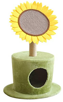 RONGJJ Katzenbaum Kratzbaum mit Sisal Katzenkratzbaum Höhle für Kätzchen, Katzen und Haustier Katzenspielzeug Kreativ, Green