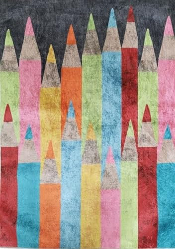 MANI TEXTILE Enfant Alfombra, poliéster, Multicolor, 80 x 150