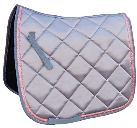 Horsenjoy Schabracke Satin Dressurschabracke (grau-rosa)
