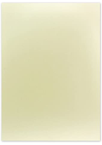50 Stück Bastel-karton - Bastelbögen A4 - Elfenbein metallic - DIN A4 - stabile 250 g/m² - Einzelkarte - Einladung