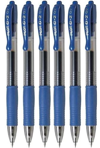 PILOT Gelschreiber G2 07, mittlere Spitze, Blau, 6 Stück