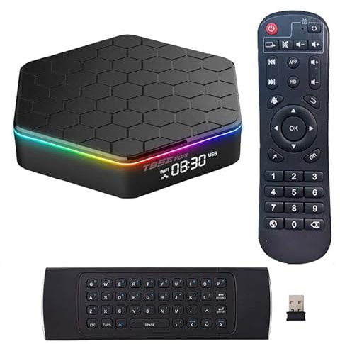 Android 12.0 TV Box, T95Z Plus con mini tastiera wireless da 2.4 GHZ, 4 GB di RAM 32 GB ROM H618 Quad-Core WiFi6 Dual 2.4G/5.8 GHZ BT5.0 4K 6K HDR10+ Ultra HD Smart Home Player