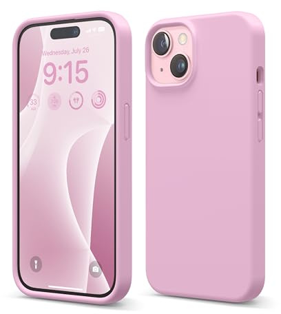 elago Silikon Hülle für iPhone 15 | Premium Silikon Handyhülle, Ganzkörper Schutzhülle [4 Lagige Stoßfeste Struktur], Mikrofaserfutter (Heiße Rosa)