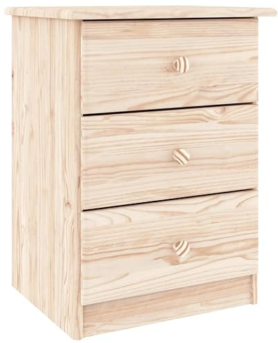 vidaXL Nachttisch ALTA Natur 41x35x55,5 cm Massivholz Kiefer