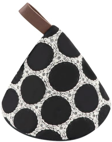 DOERDO DD Pot Handle Cover Sleeves, Black, Triangle Cotton | Heat Insulated, Pot Lid Grip, Scald Protection, For Frying Pan Griddle Kettle