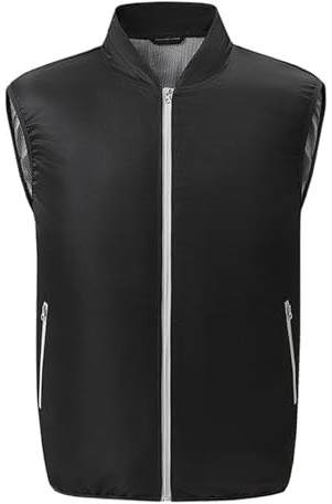 Meichoon kylväst bärbar luftkonditionering väst justerbar vindhastigheter idealisk för utomhusarbete och aktiviteter, Svart, 3XL-4XL