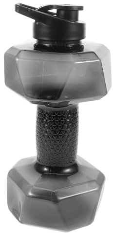 BESPORTBLE Dumbbell Water Cup Dumbbell Water Kettle Water Weights Gum Bottle Water Filled Dumbbells Sports Drinking Cup Drinking Water Bottles Drinking Bottle Gym Water Mug Black Pp re-usable
