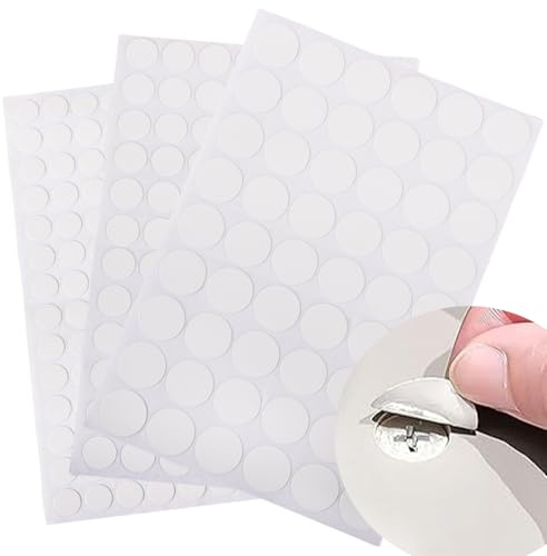 Screw Covers White Stickers 12 Pcs, 12mm/15mm/21mm ,Screw Hole Caps Cover White Furniture Stickers Mixed Sizes for Cabinet Shelve Plate