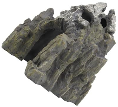 BESPORTBLE Aquarien Scheibenreiniger Aquarium Dekoration Fake Hill Ornament Mit Fischversteck Resin Skull Mountain Deko Für Aquarien Landschaftsdekor Für Fisch Und Garnelenbecken