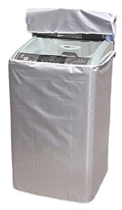 IAEXUOQC Housse pour Machine à Laver Housse imperméable en Polyester for Machine à Laver, 2 pièces, for sèche-Linge, Protection Solaire, revêtement argenté pour ExtéRieur(53 * 55 * 86cm)