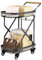 Mimoke Carrello per barbecue, con tavolo da barbecue con ruote, pieghevole, in acciaio al carbonio, per viaggi, shopping (misura media)