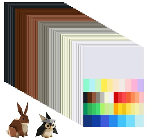 MUWINC Braunes Naturkarton A4, 35 Blätter, 180g/m² Kartonpapier | 7 Farben, für Vintage-Projekte, zum Basteln oder Zeichnen verwenden