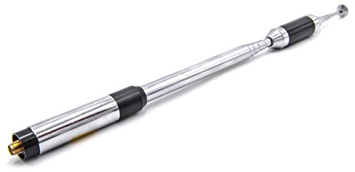 vhbw Antenne kompatibel mit KSUN KS-8R Funkgerät - Ausziehbar, 21,6 cm - 93 cm, SMA Stecker Schwarz