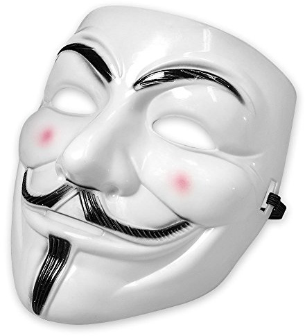 Boolavard 2023 Neue V für Rache Maske mit Eyeliner Narice Anonymous Guy Fawkes Phantasie Erwachsene Kostüm Zubehör Halloween Maske