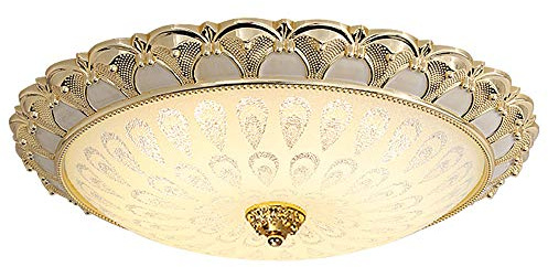 Resin Peacock Edge Bedroom 36W LED Ceiling Lamp Huir White Glass Semi-Circle Lampshade Balcony Ceiling Lights Dining Room Ceiling Lighting Fixtures